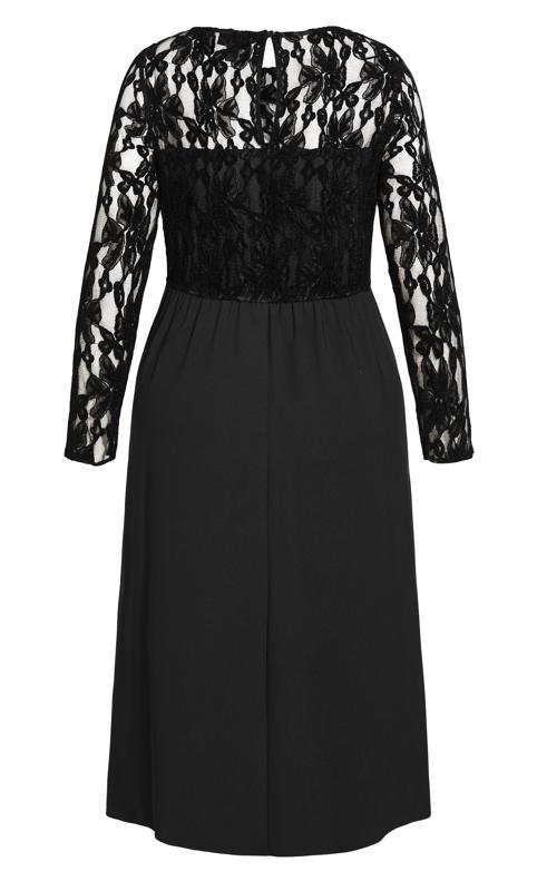 Evans  Black Lace Fit and Flare Dress 4