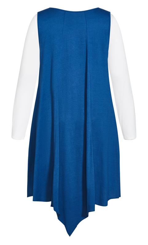 Evans Blue Plain Double Layer Dress 7