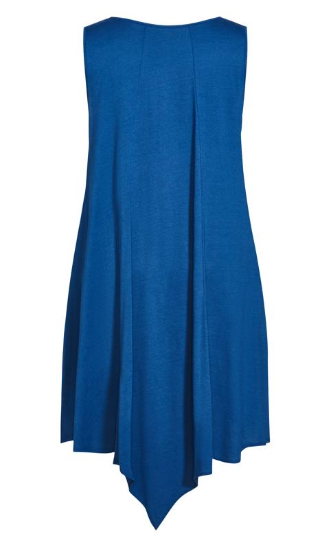 Evans Blue Plain Double Layer Dress 9