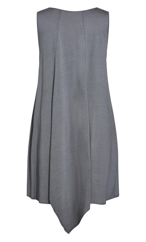 Evans Grey Plain Double Layer Dress 7