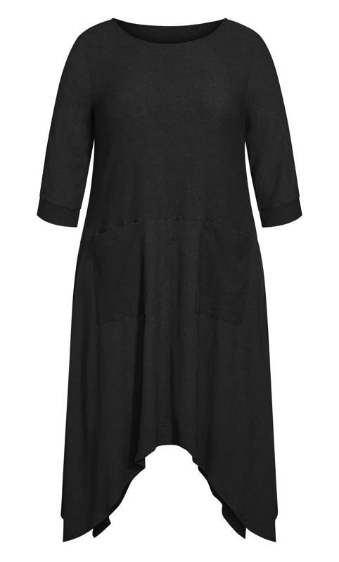 Evans Black Plain Pocket Dress 4