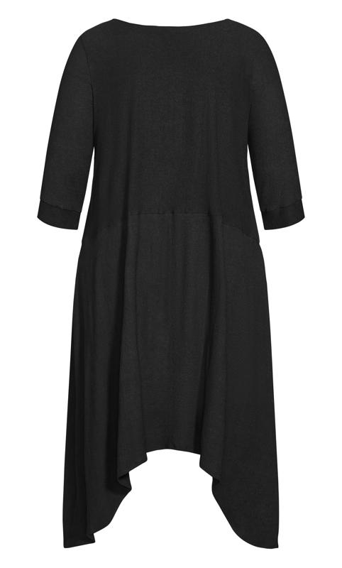Evans Black Plain Pocket Dress 5