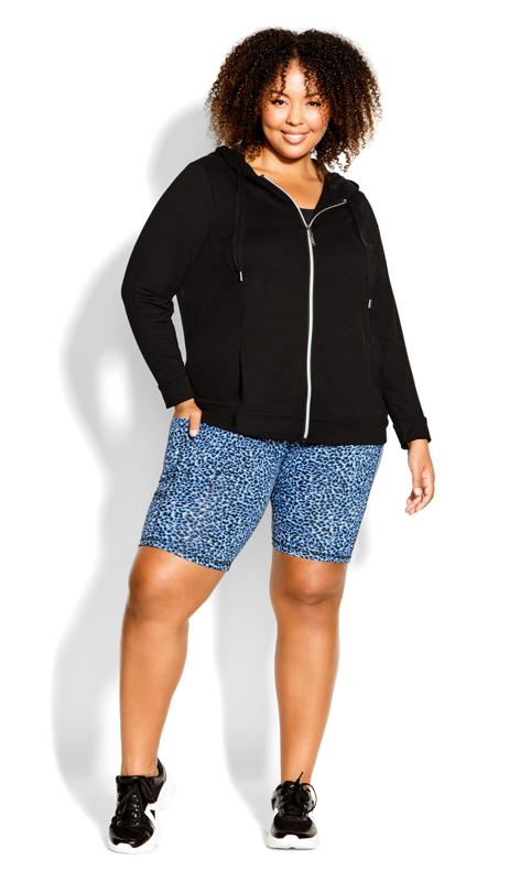  Grande Taille Evans Bright Blue Animal Print Cycling Shorts