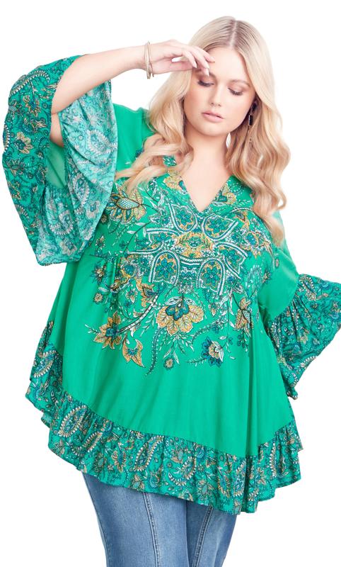  Grande Taille Evans Green Frankie Frill Tunic