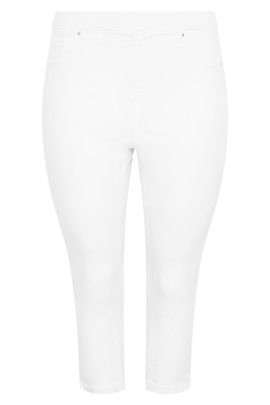 Curve White Pull On JENNY Jeggings 3