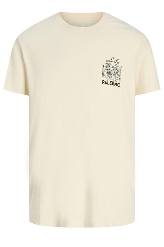 JACK & JONES Big & Tall Antique White 'Palermo' T-Shirt | BadRhino 1