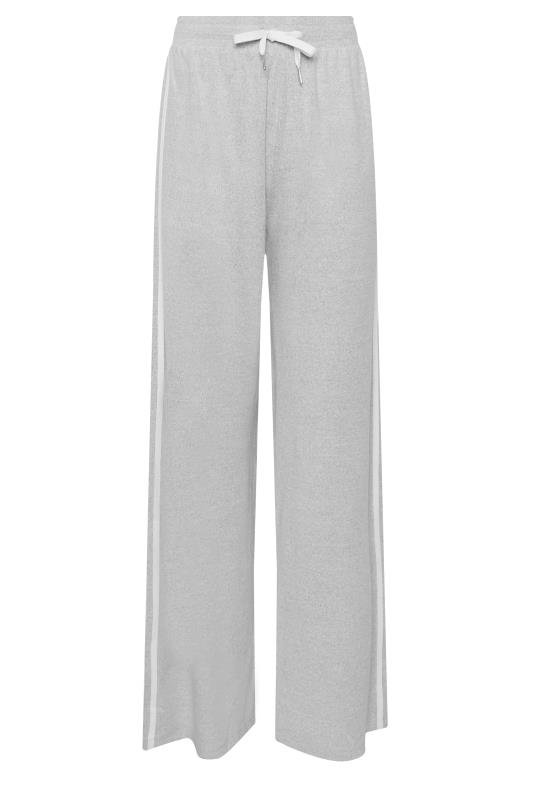 LTS Tall Light Grey Soft Touch Wide Leg Stripe Trousers | Long Tall Sally  6