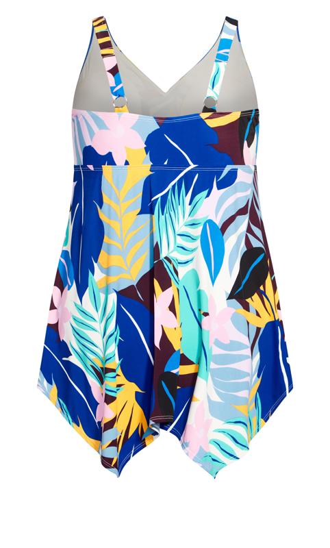 Evans Blue Sharkbite Print Swim Dress 4