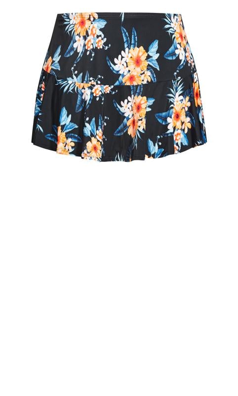 Evans Blue Hawiian Floral Print Swim Skirt 5