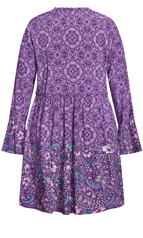 Evans Purple Paisley Tunic Dress 4