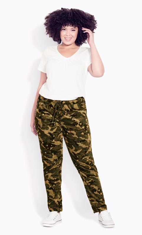 Evans Green Camo Trousers 1