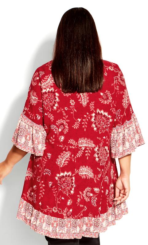 Evans Pink Floral Tunic Top 3