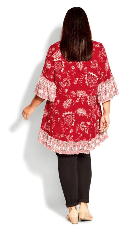 Evans Pink Floral Tunic Top 4