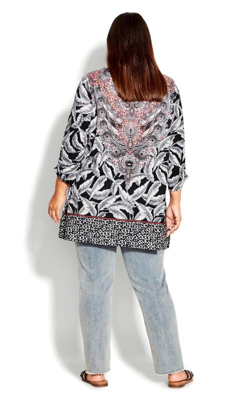 Evans Grey Feather Print Tunic Top 4