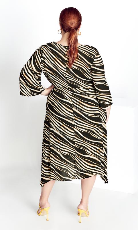 Evans Brown Zebra Print Midi Dress 3