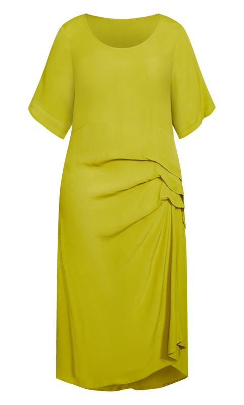 Evans Lime Green Pleated Maxi Dress 3