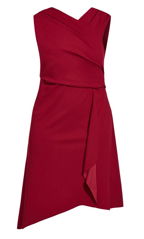Evans Red Cowl Neck Wrap Dress 4