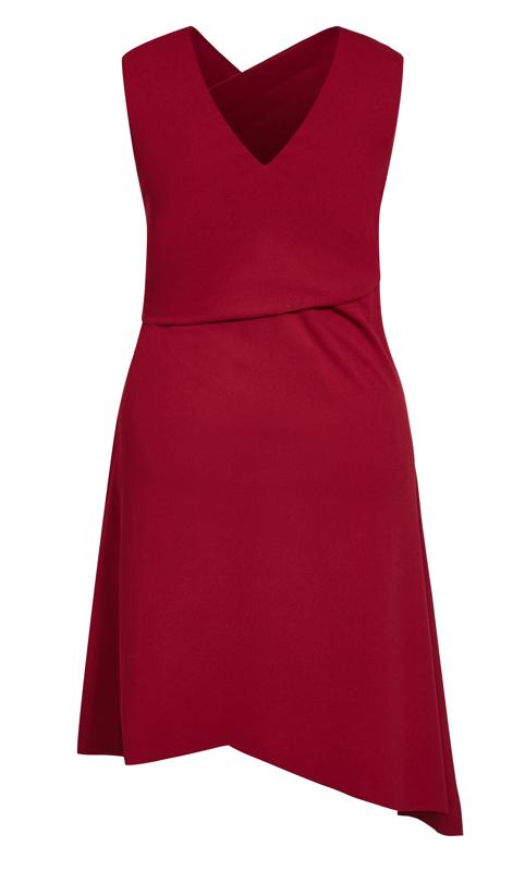 Evans Red Cowl Neck Wrap Dress 5