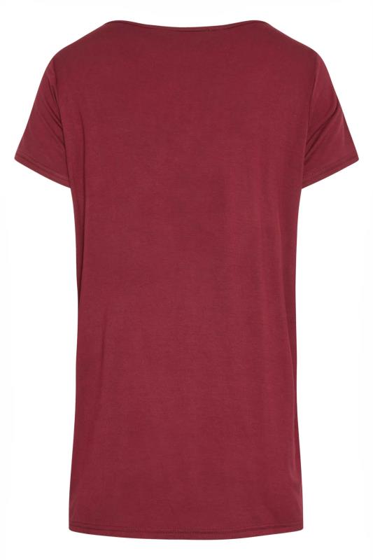 LTS Tall Women's Berry Red V-Neck T-Shirt | Long Tall Sally 7
