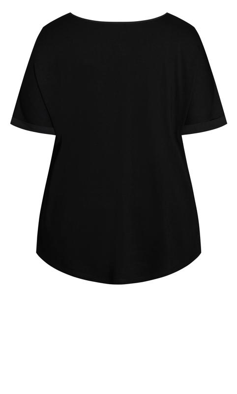 Evans Black Knot Hem T-Shirt 6