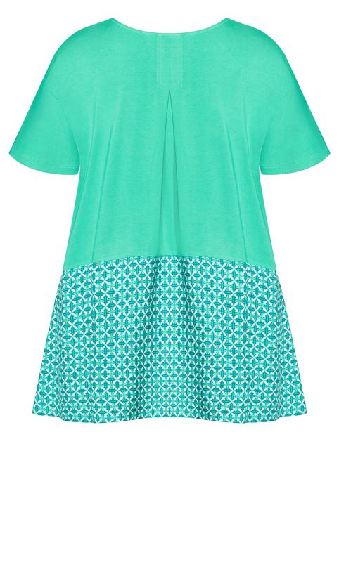 Evans Green Geometric Hem Top 6