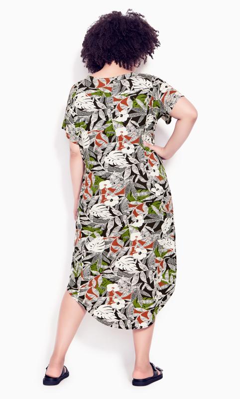 Evans Khaki Callie Print Dress 2