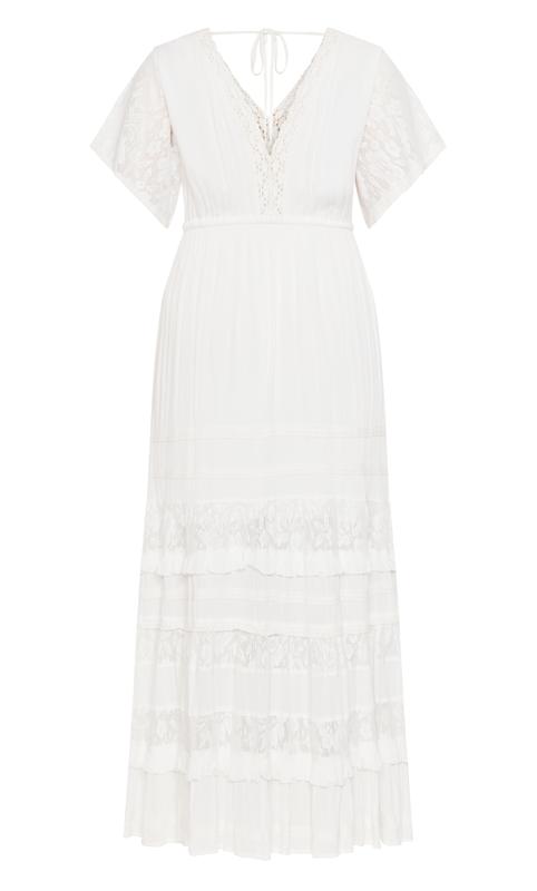 Trixie Lace Trim White Maxi Dress 5