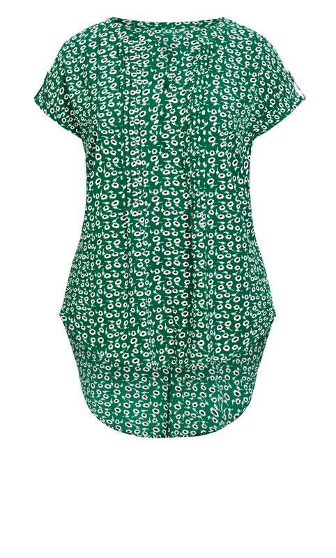 Evans Green Floral Short Sleeve Shirt 5