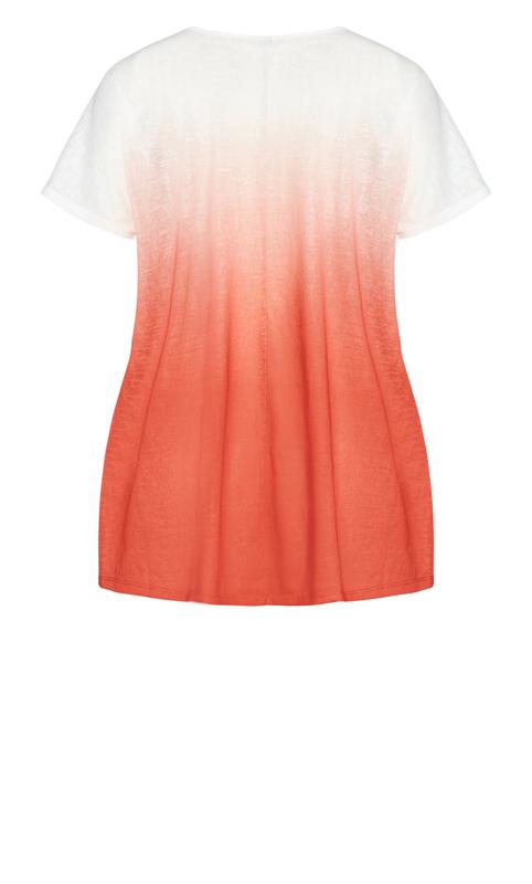 Evans White & Orange Ombre T-Shirt 7