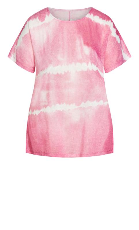 Evans Pink Tie Dye T-Shirt 6