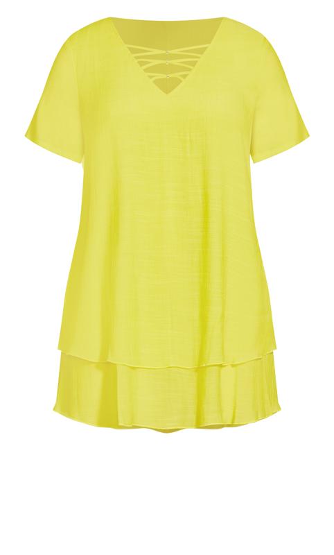 Evans Yellow Marion Caged Tunic 5