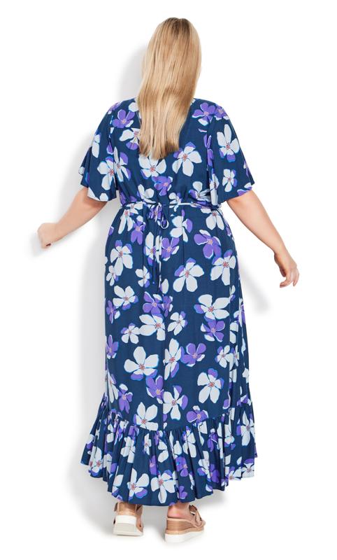 Sasha Flutter Sleeve Violet Maxi Dress 2