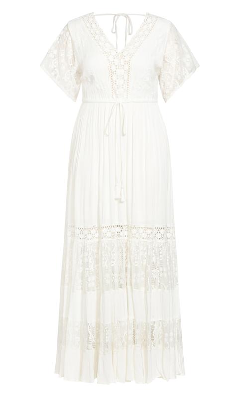 Evans Ivory Raven Lace Embroidered Maxi Dress 4