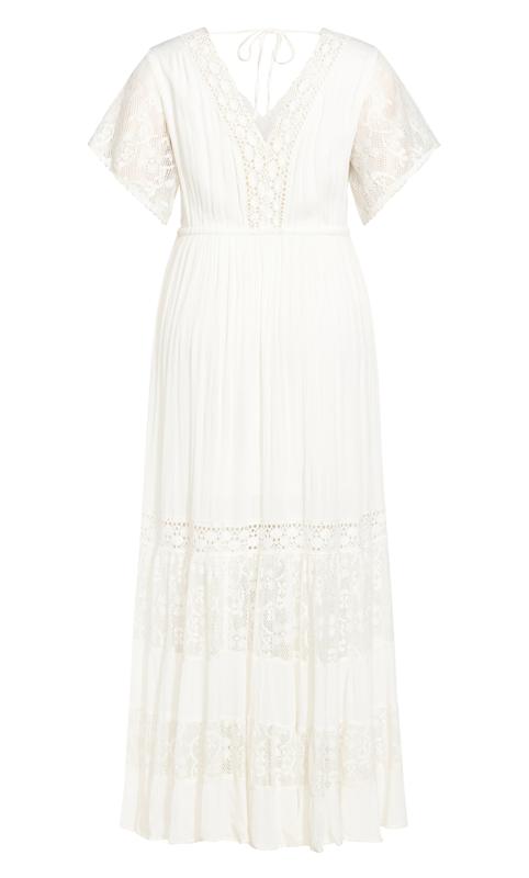 Evans Ivory Raven Lace Embroidered Maxi Dress 5