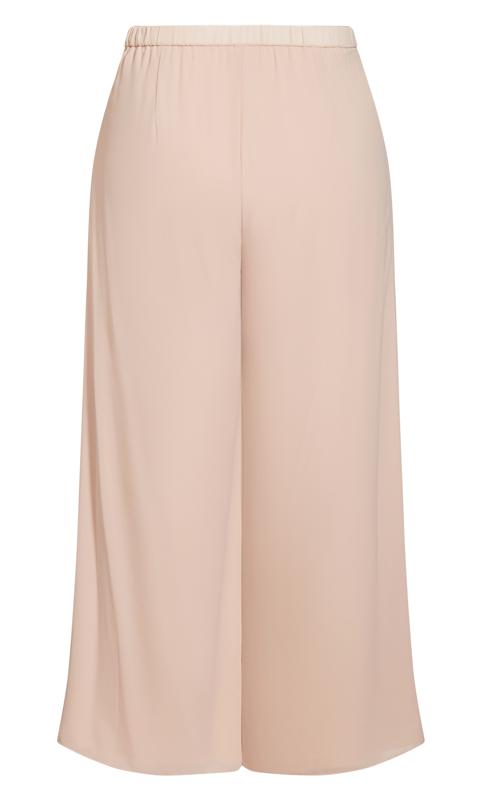 Evans  Pale Pink Sparkle Palazzo Wide Leg Trousers 6