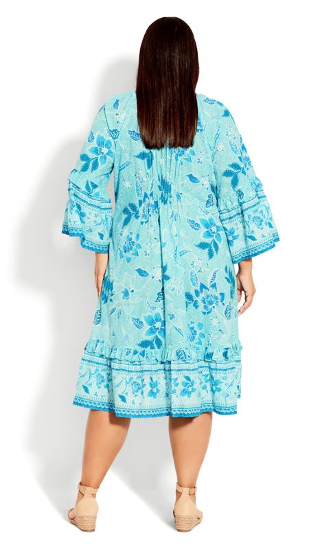 Evans Blue Kara Crush Floral Print Dress 3