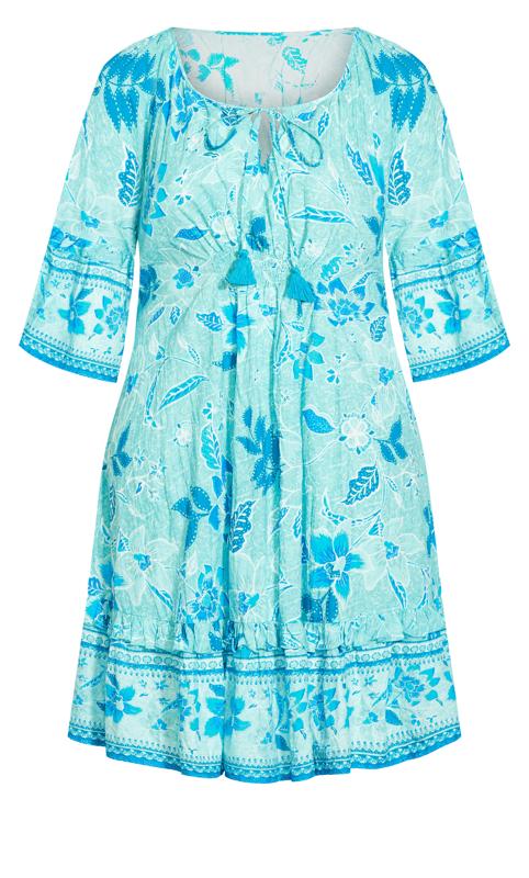 Evans Blue Kara Crush Floral Print Dress 4