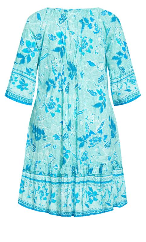 Evans Blue Kara Crush Floral Print Dress 5