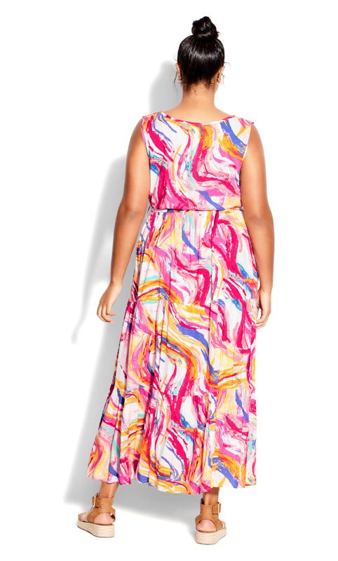 Evans Pink Seashore Maxi Dress 4