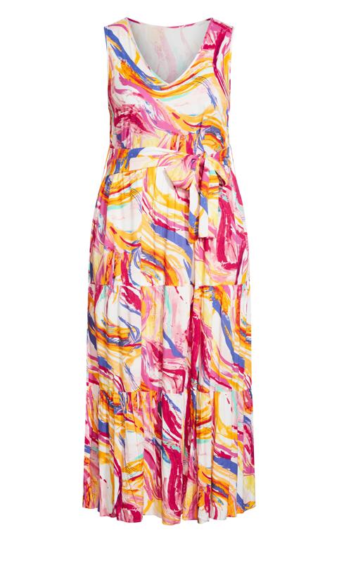 Evans Pink Seashore Maxi Dress 5