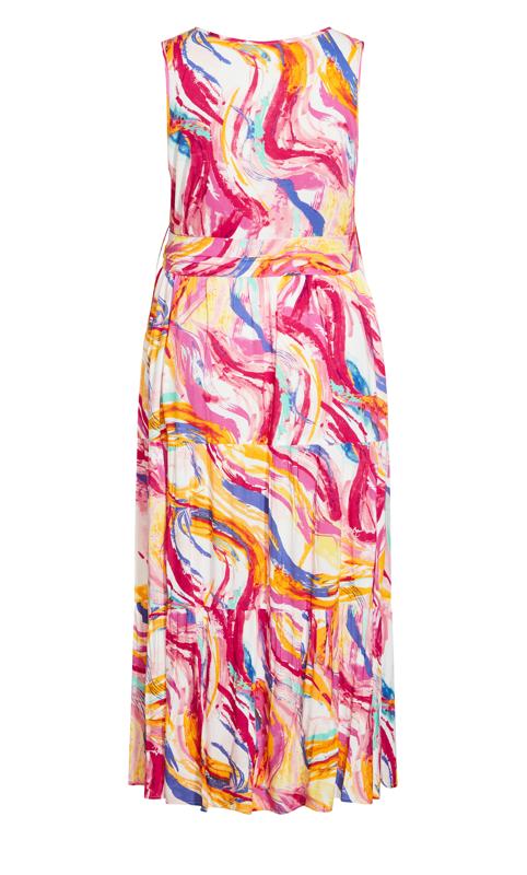 Evans Pink Seashore Maxi Dress 6