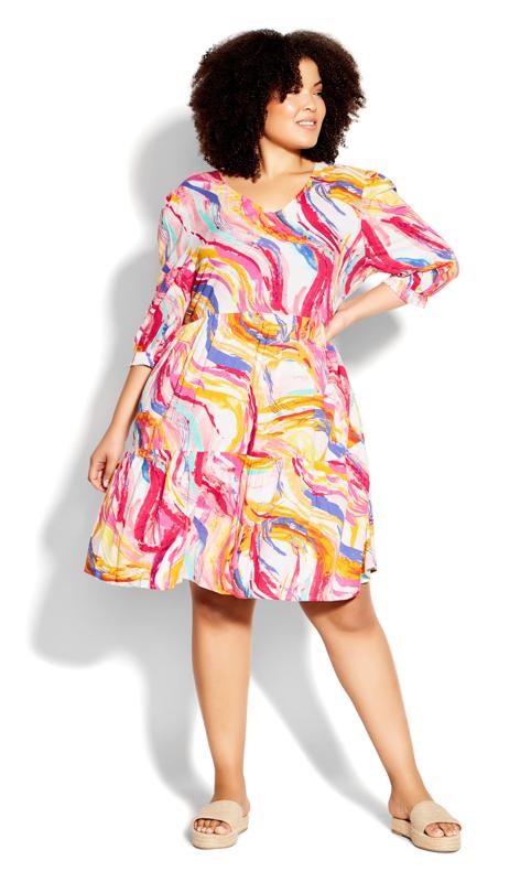 Plus Size  Evans Pink To The Max Mini Dress