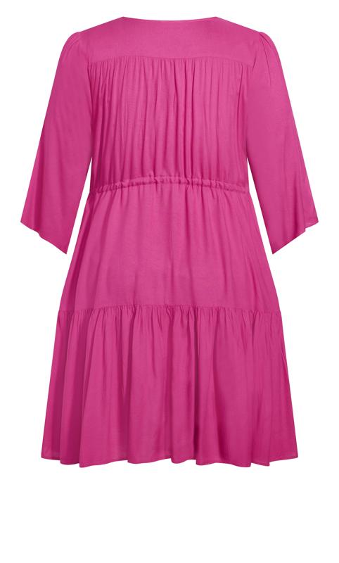 Evans Pink Endless Sun Plain Dress 4