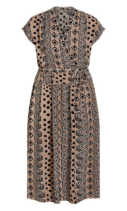 Evans Brown Aztec Print Maxi Dress 3