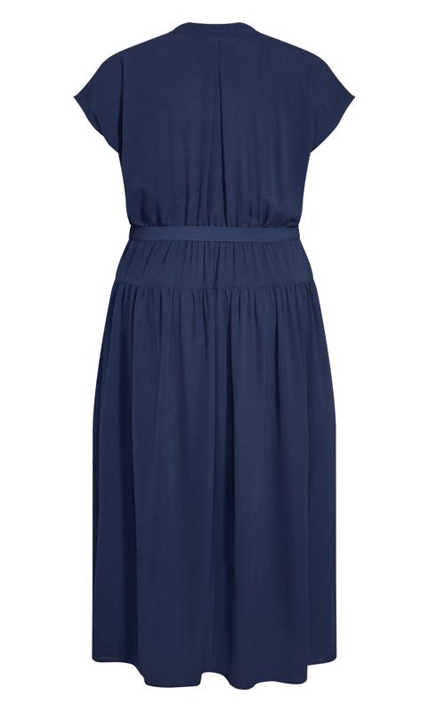 Loralette Navy Blue Wrap Maxi Dress 4