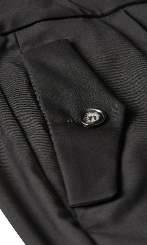 Evans Black Button Detail Pant 6