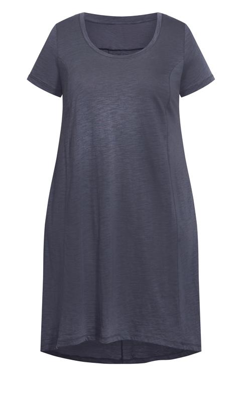 Evans Grey Pocket T-Shirt Dress 5