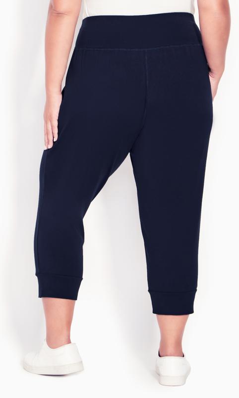 Ave Leisure Navy Blue Cropped Joggers 4