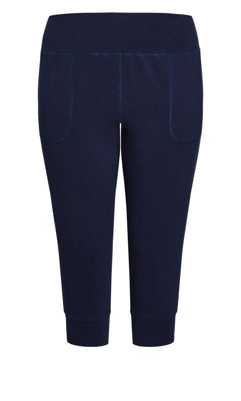 Ave Leisure Navy Blue Cropped Joggers 5