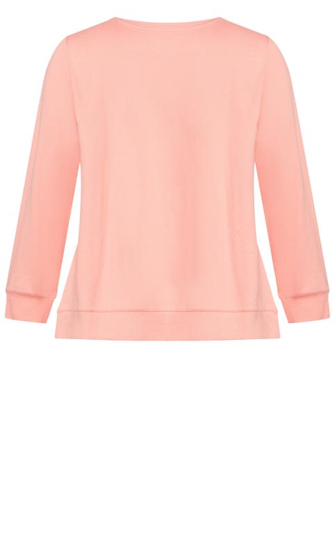 Evans Pink Stripe Asymmetric Hem Sweatshirt 6